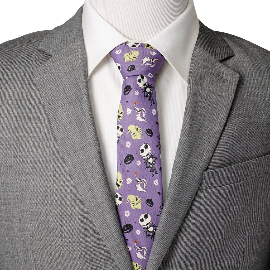 Nightmare Before Christmas Jack Skellington Purple Tie - Image 2