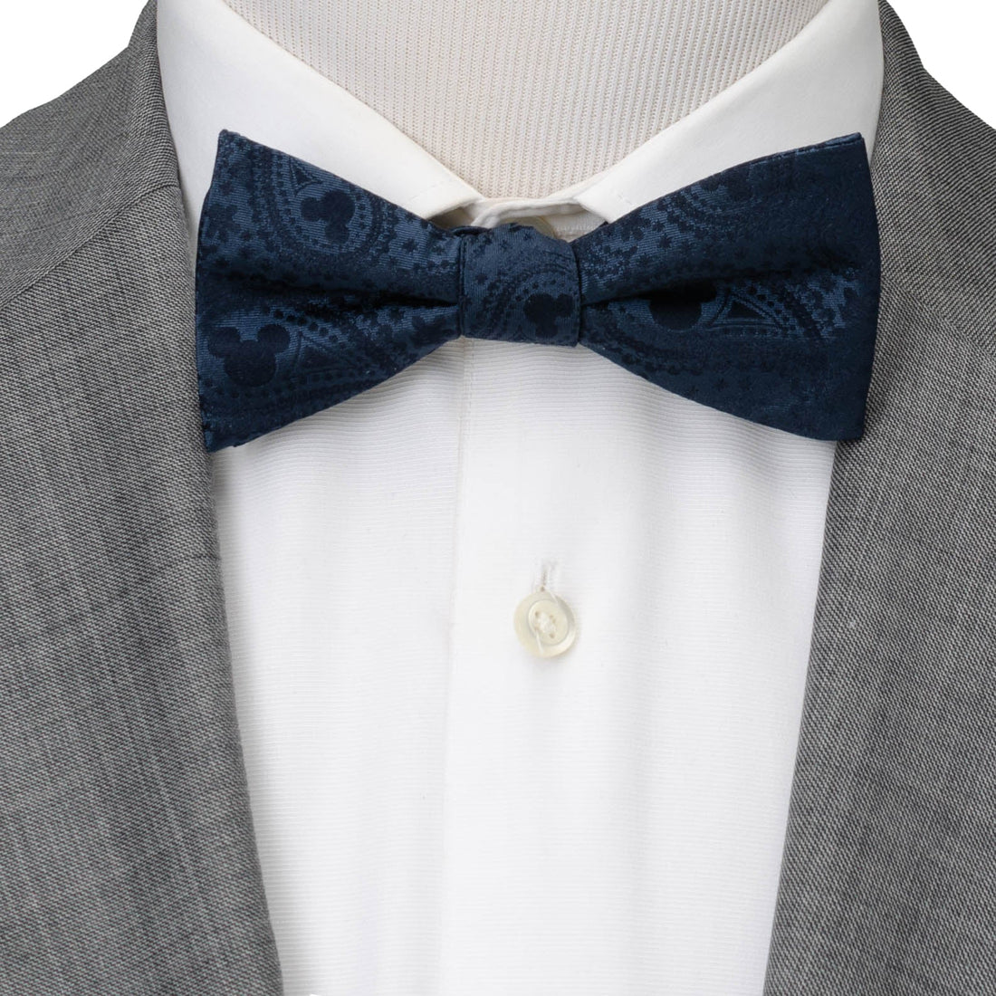 Disney Mickey Mouse Navy Paisley Silk Bow Tie - Image 2