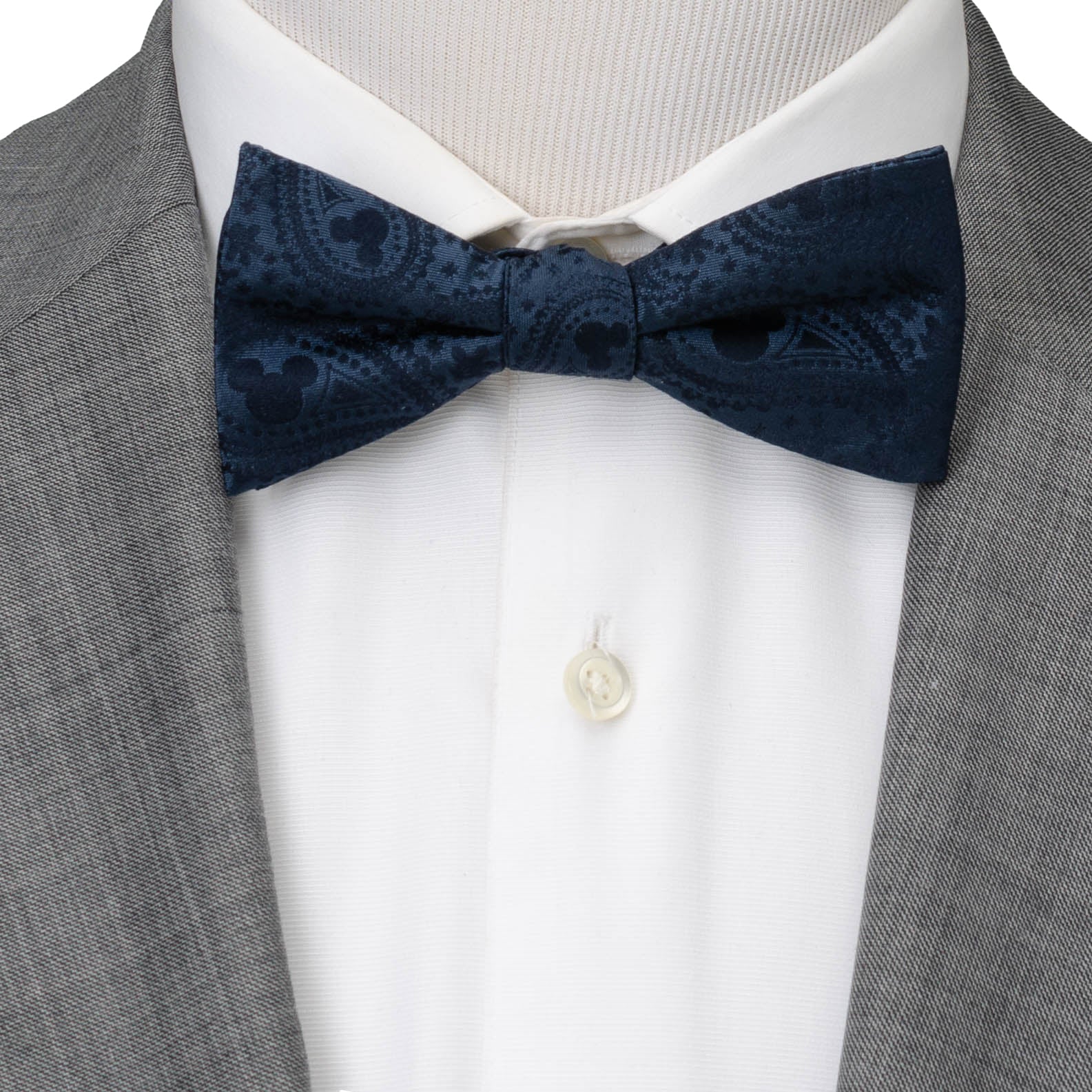 Disney Mickey Mouse Navy Paisley Silk Bow Tie - Image 2