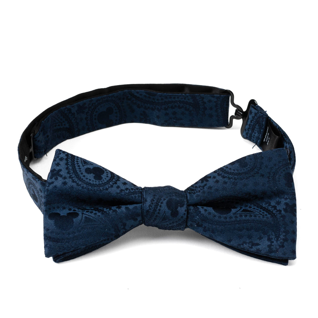 Disney Mickey Mouse Navy Paisley Silk Bow Tie - Image 5