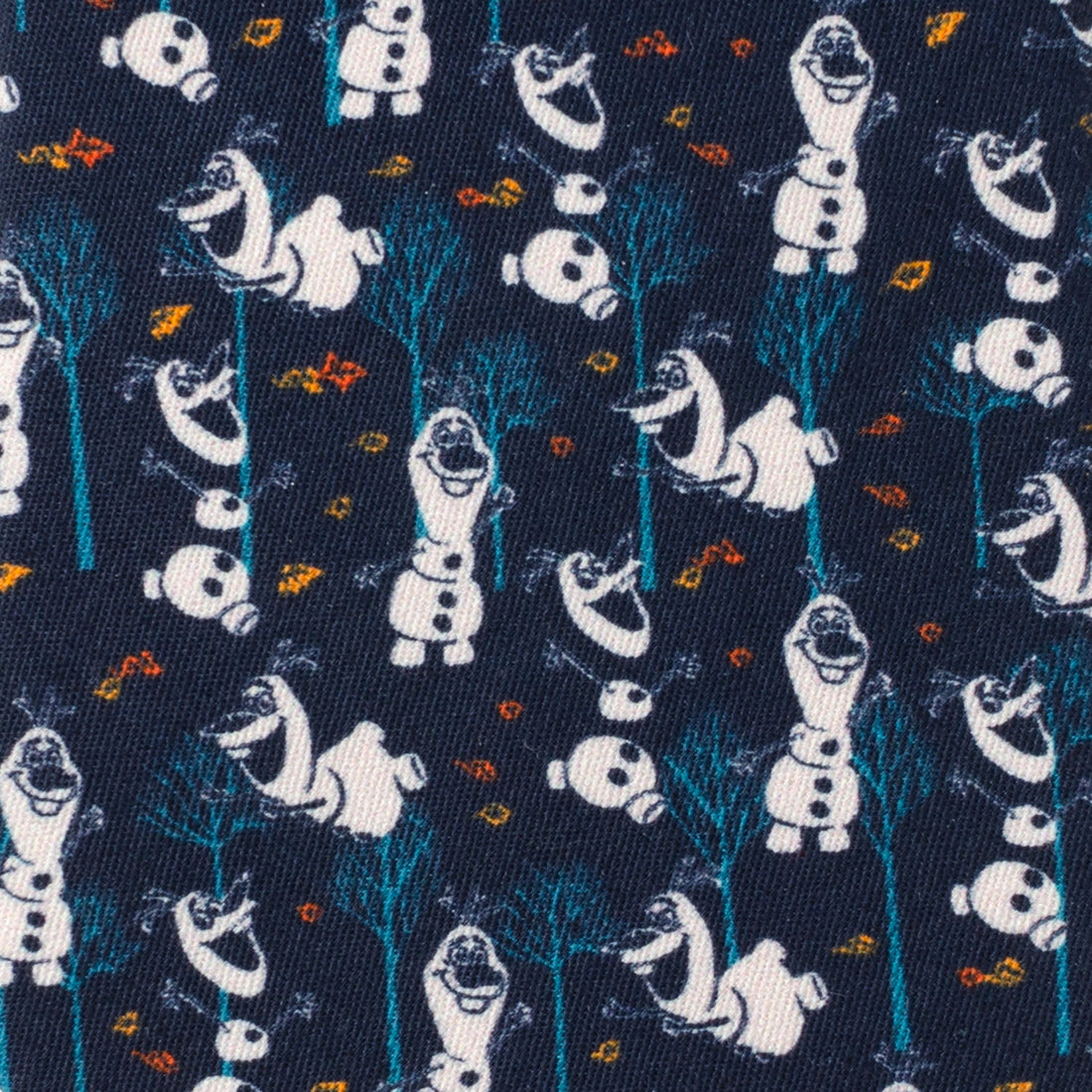 Disney Frozen Olaf Navy Blue Cotton Patterned Necktie - Image 4