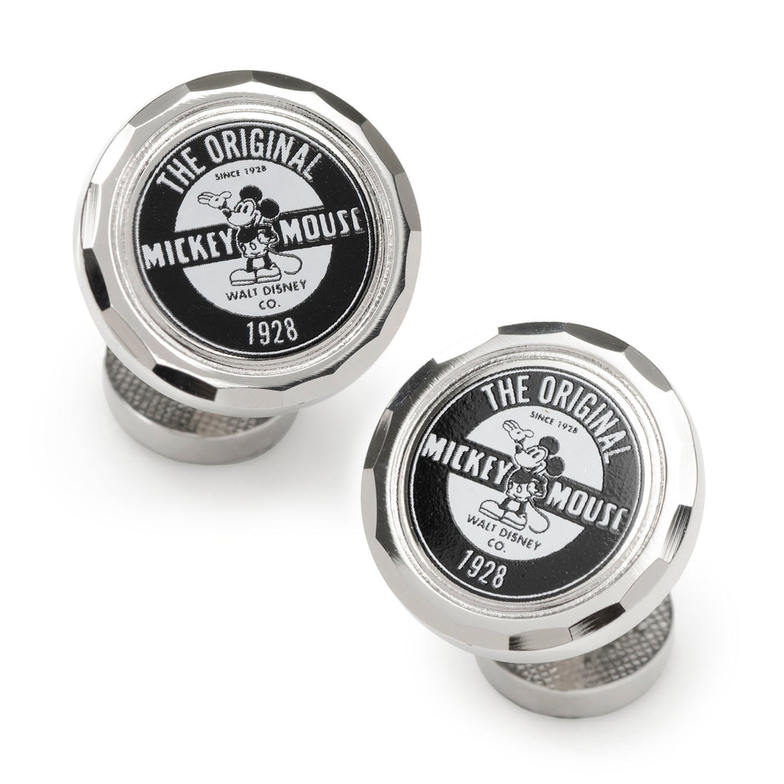 Original 1928 Mickey Mouse Black and White Round Cufflinks - Image 2