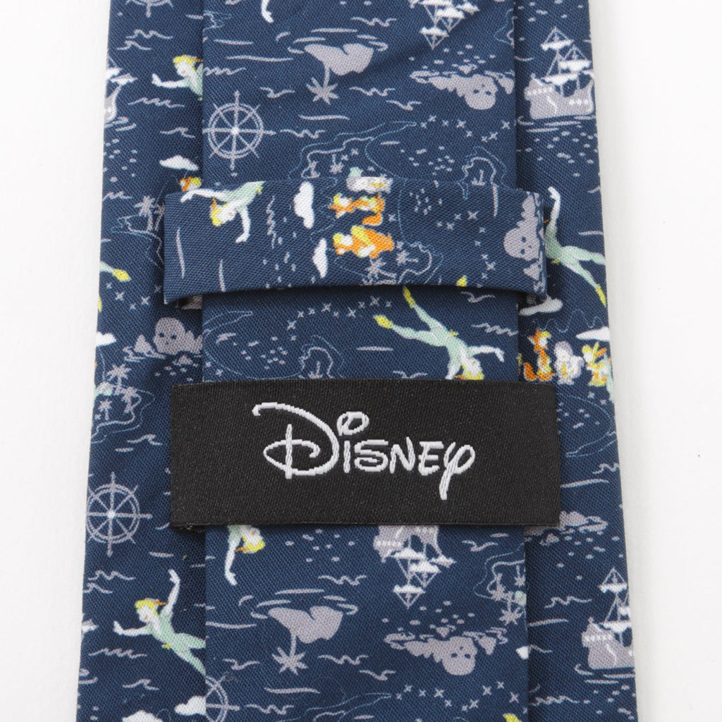 Disney Peter Pan Neverland Print Cotton Tie in Navy Blue - Image 4