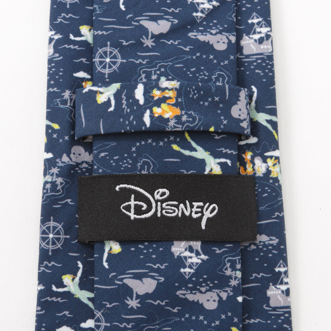 Disney Peter Pan Neverland Print Cotton Tie in Navy Blue - Image 4