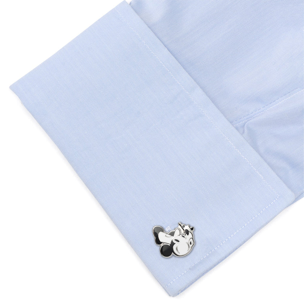 Disney Steamboat Willie Mickey Mouse Enamel Cufflinks - Image 3