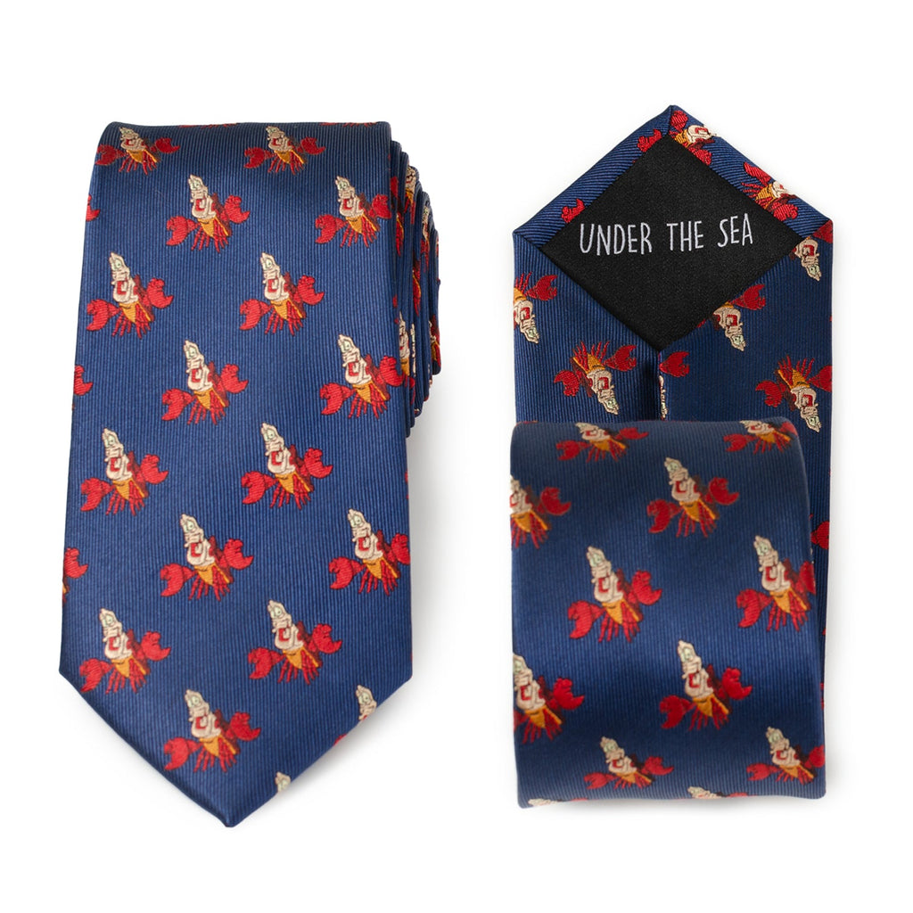 Disney The Little Mermaid Sebastian Hidden Message Blue Necktie - Image 2
