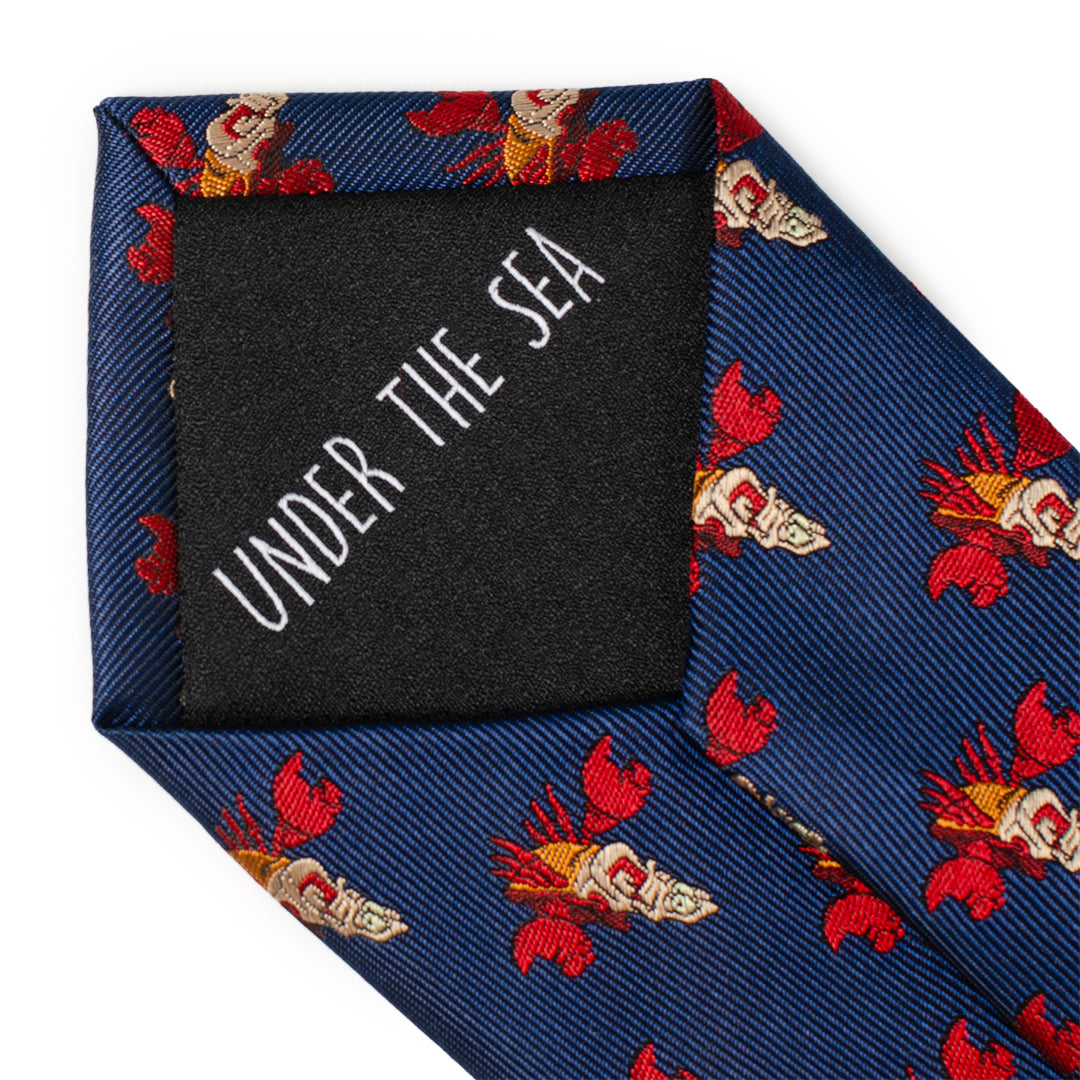 Disney The Little Mermaid Sebastian Hidden Message Blue Necktie - Image 6