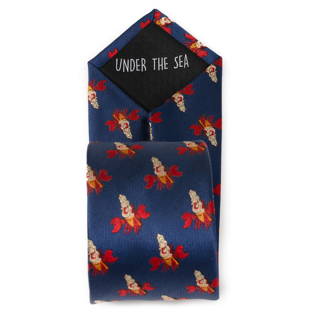 Disney The Little Mermaid Sebastian Hidden Message Blue Necktie - Image 8