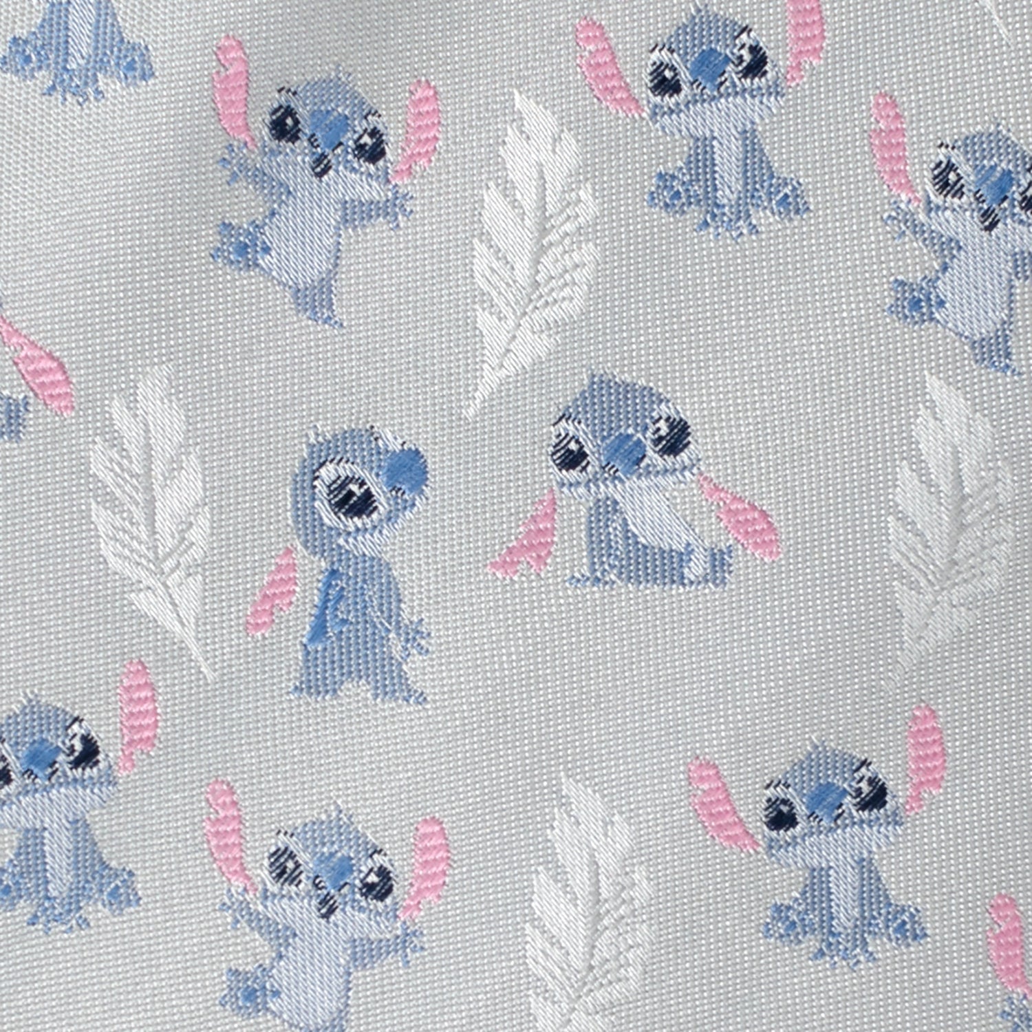 Disney Lilo & Stitch Gray Men's Tie with Feather Pattern - Image 4