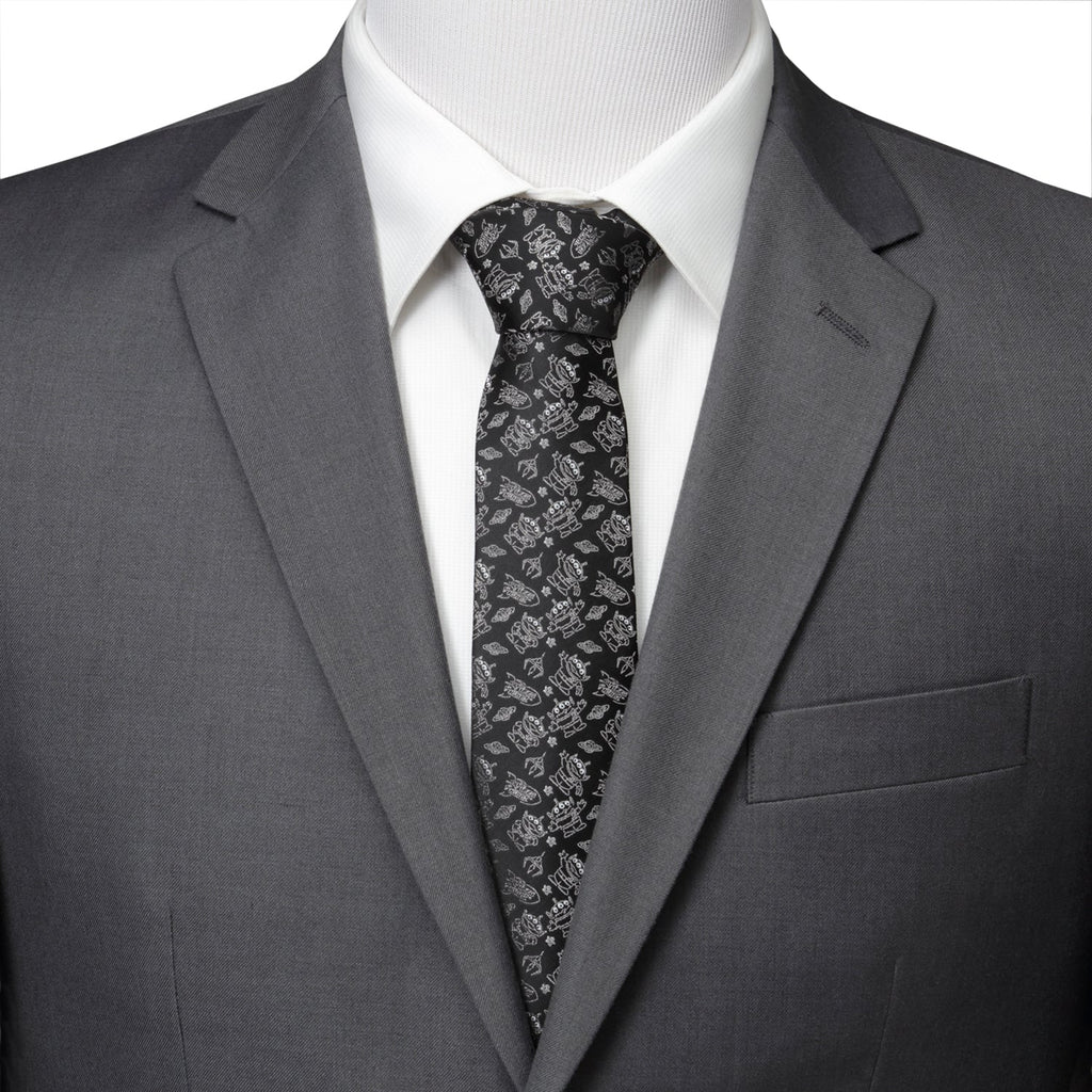 Disney Pixar Toy Story Alien Print Men's Necktie in Black - Image 2