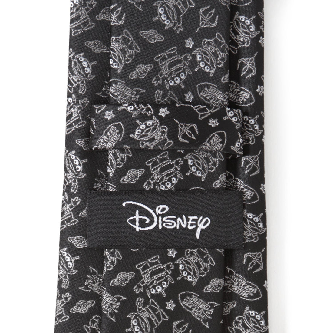 Disney Pixar Toy Story Alien Print Men's Necktie in Black - Image 5