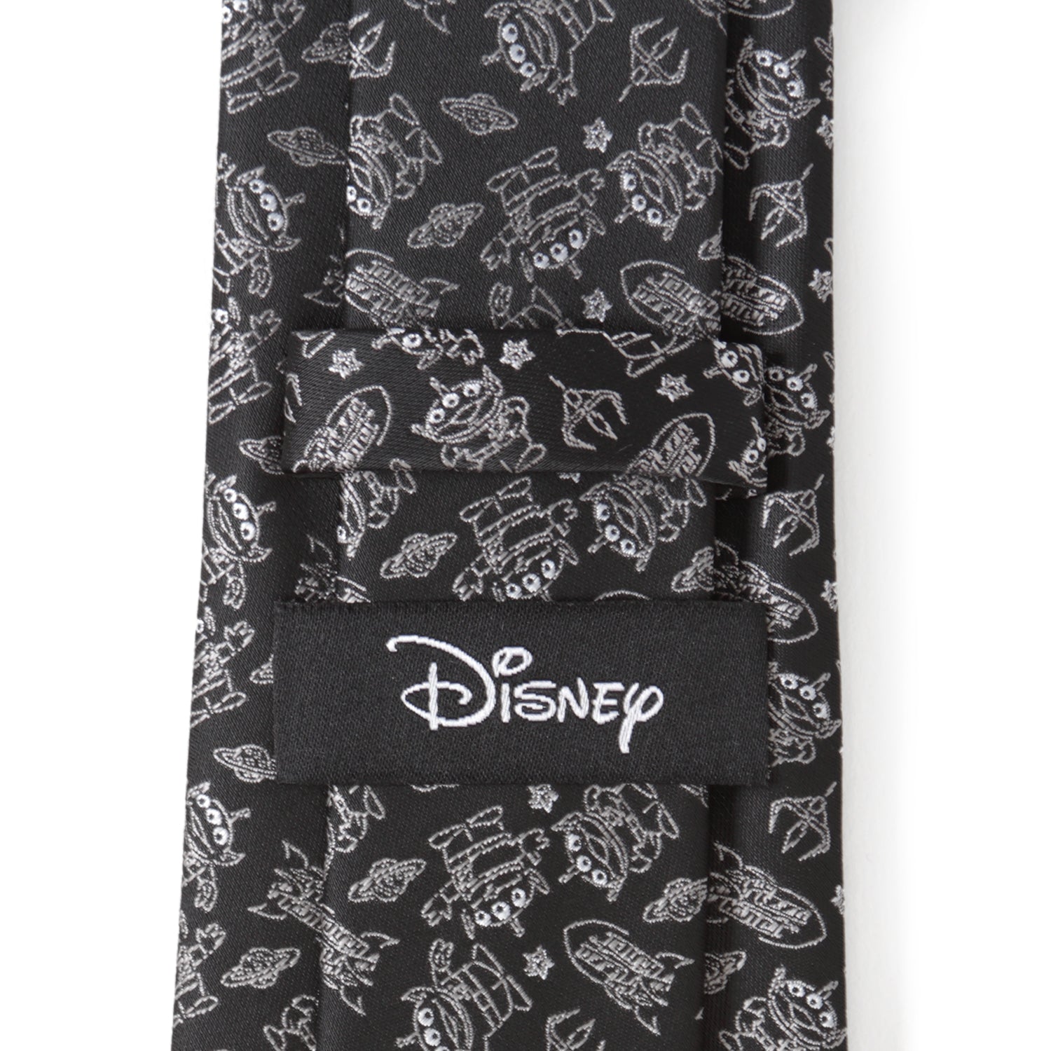 Disney Pixar Toy Story Alien Print Men's Necktie in Black - Image 5