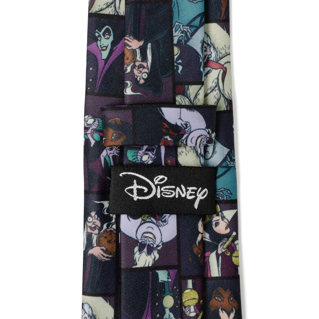 Disney Villains Black Geometric Pattern Men's Necktie - Image 5