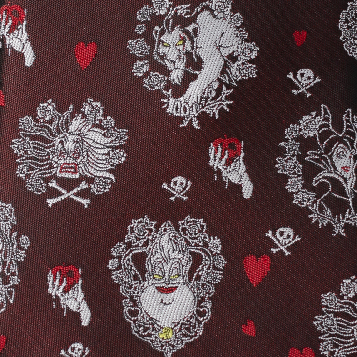 Disney Villains Happily Never After Black Print Silk Blend Tie - Image 5