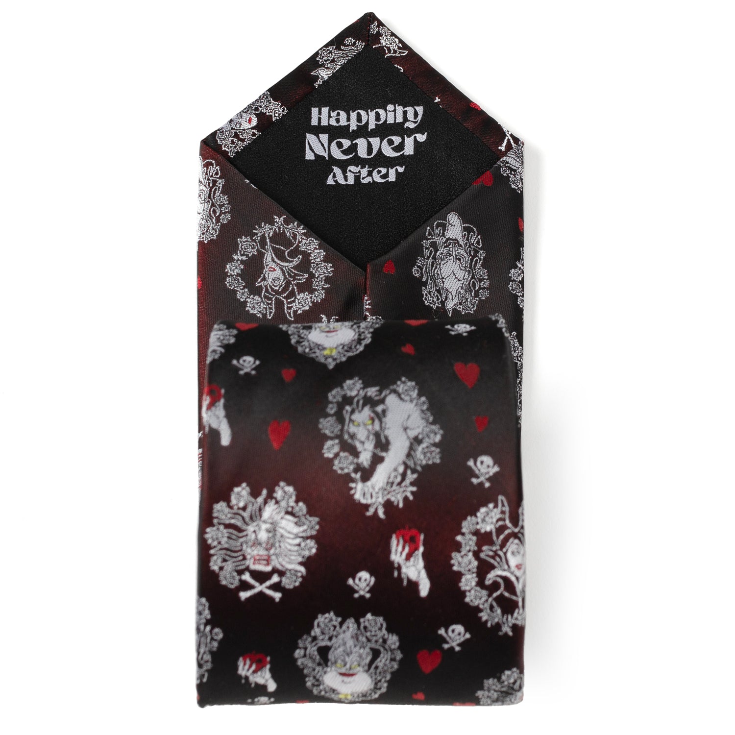 Disney Villains Happily Never After Black Print Silk Blend Tie - Image 8