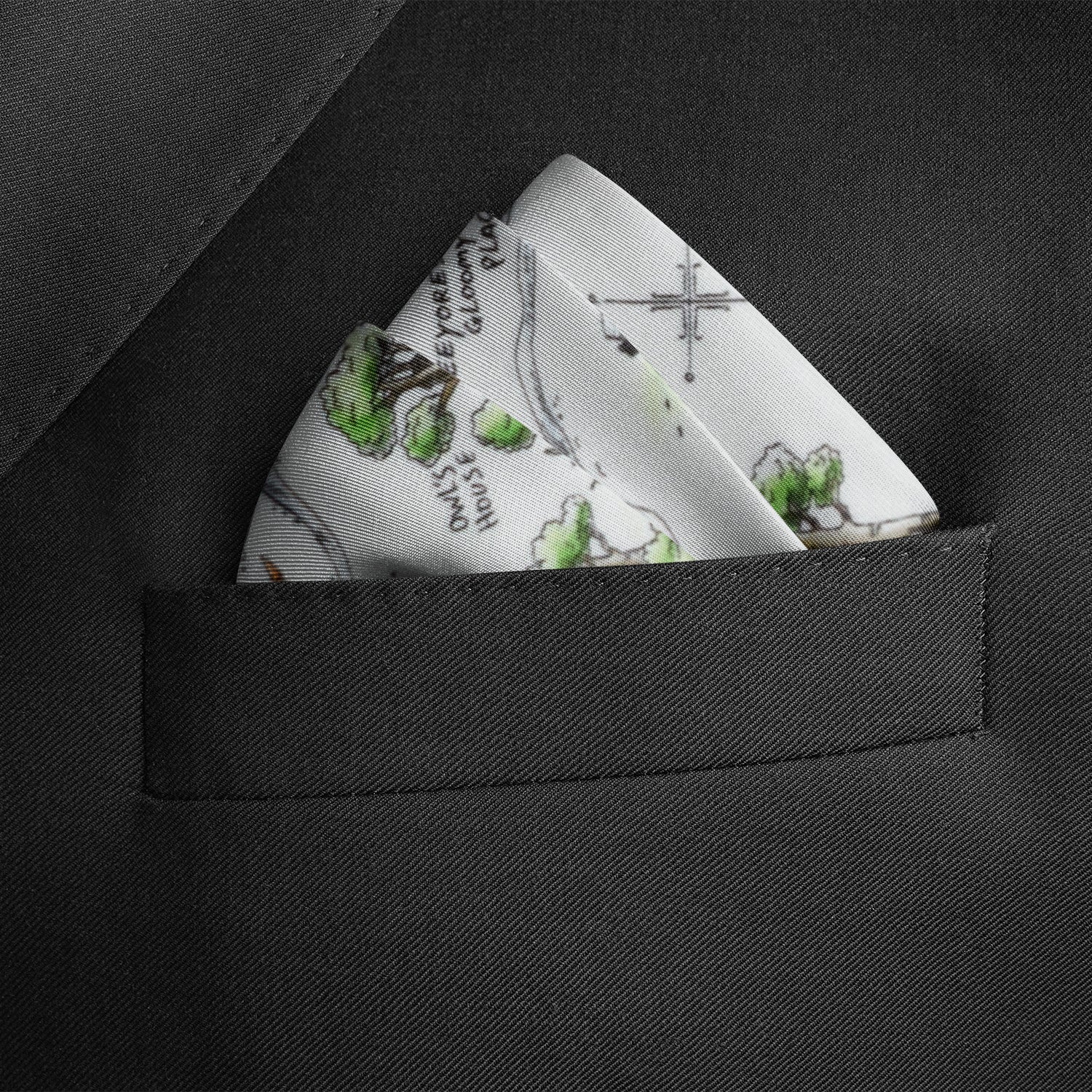 Winnie the Pooh Hundred Acre Wood Map Pocket Square - Image 2