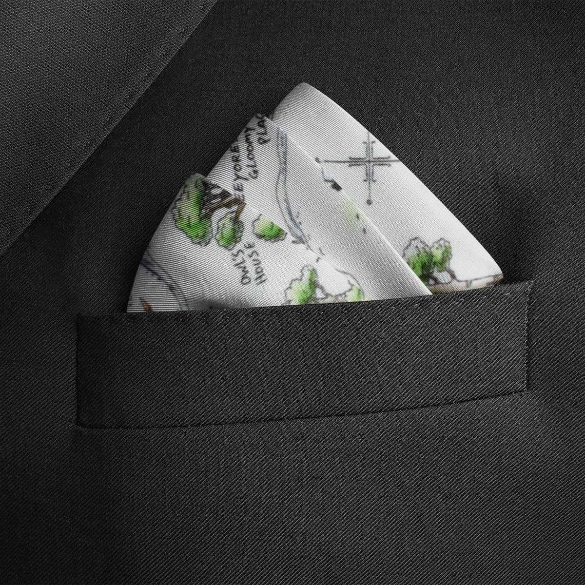 Winnie the Pooh Hundred Acre Wood Map Pocket Square - Image 2