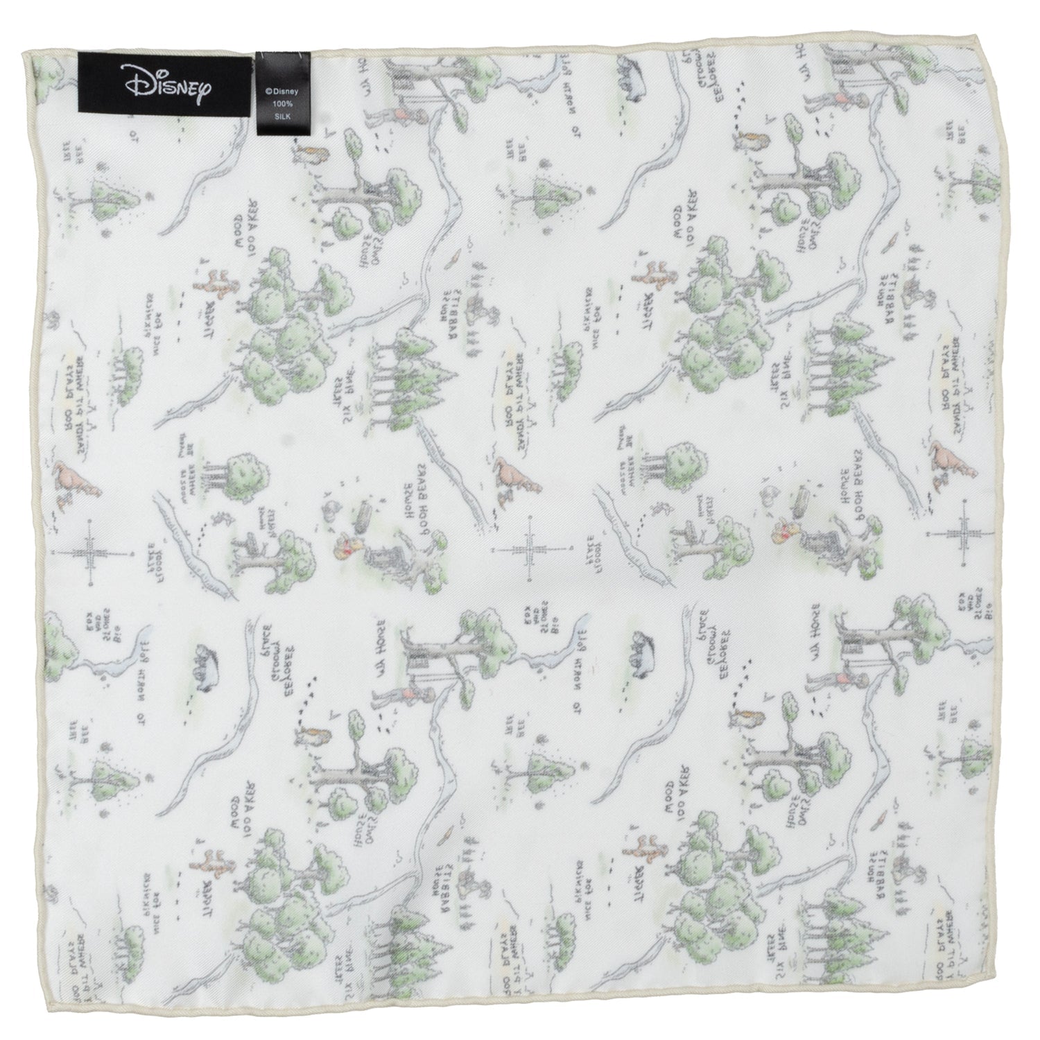 Winnie the Pooh Hundred Acre Wood Map Pocket Square - Image 3