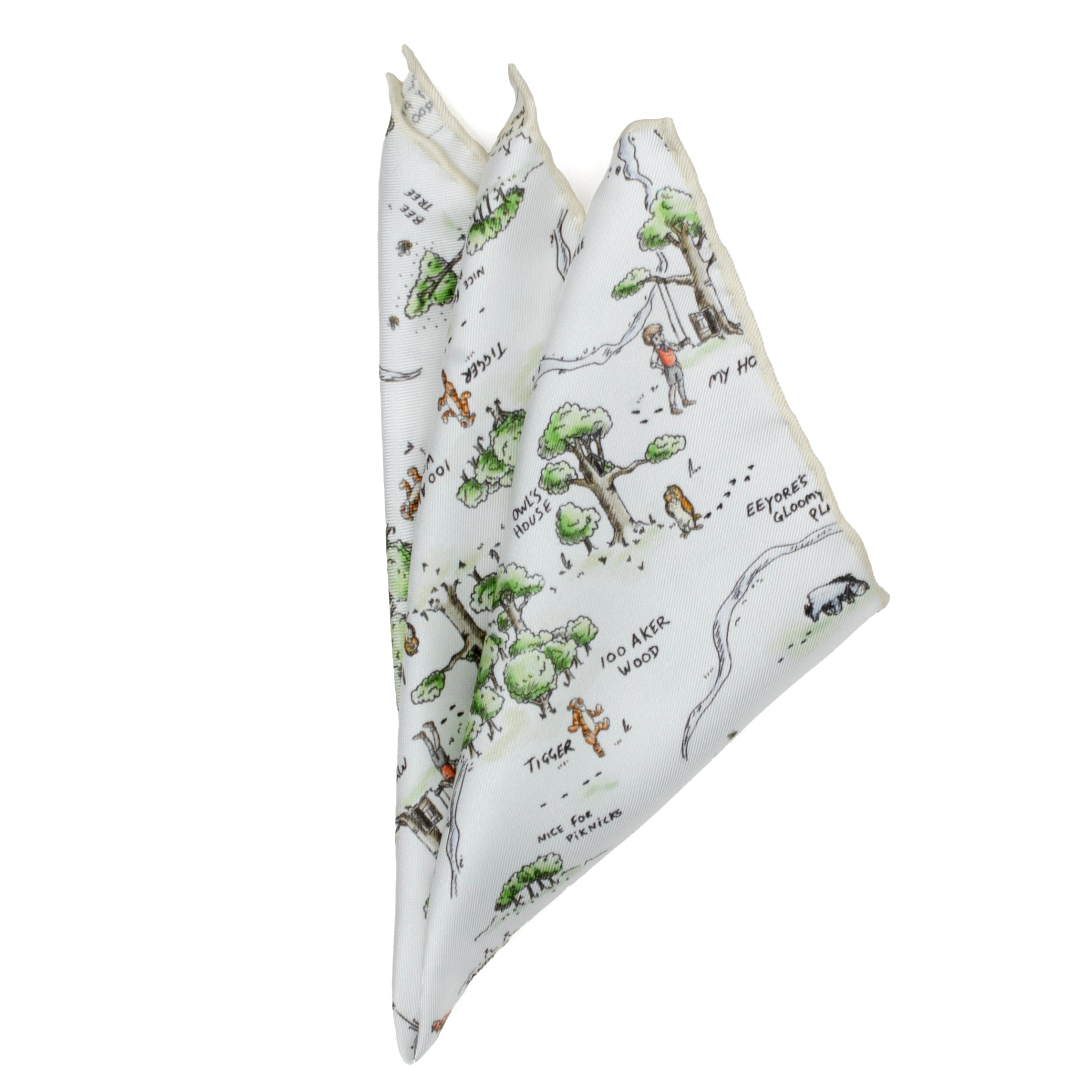 Winnie the Pooh Hundred Acre Wood Map Pocket Square - Image 4