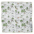 Winnie the Pooh Hundred Acre Wood map pocket square showing detailed landmarks