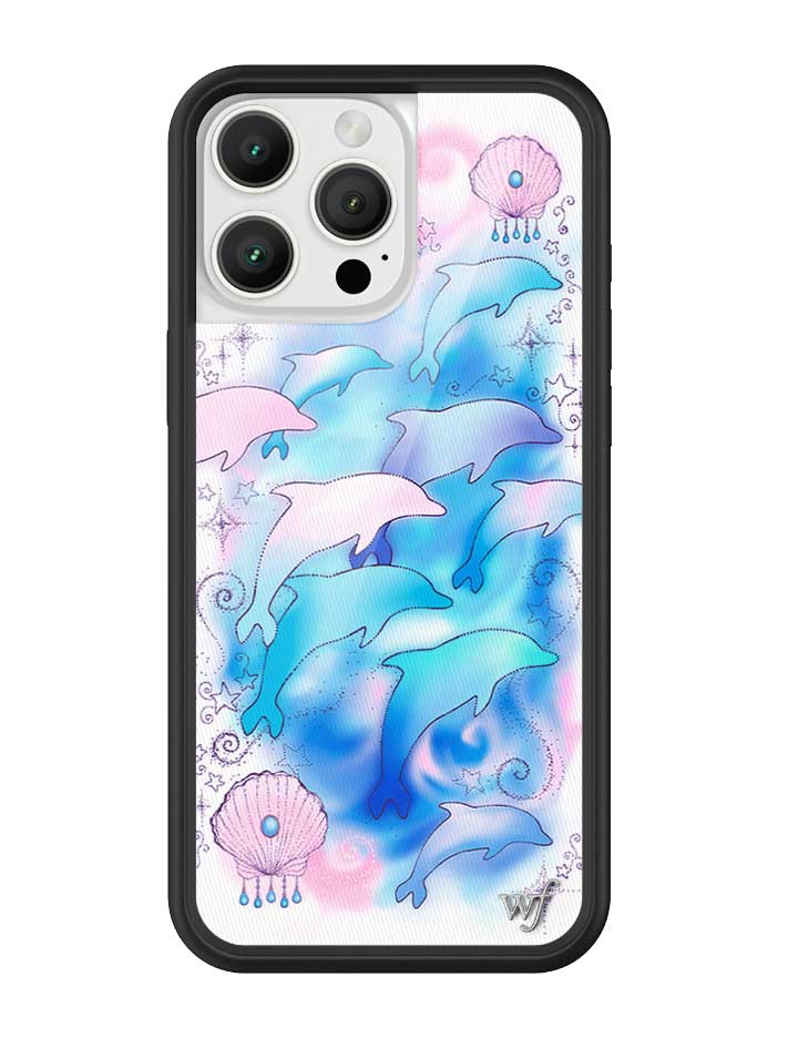 Dolphin Dreams iPhone Case Pastel Blue and Pink Mermaid Aesthetic - Image 3