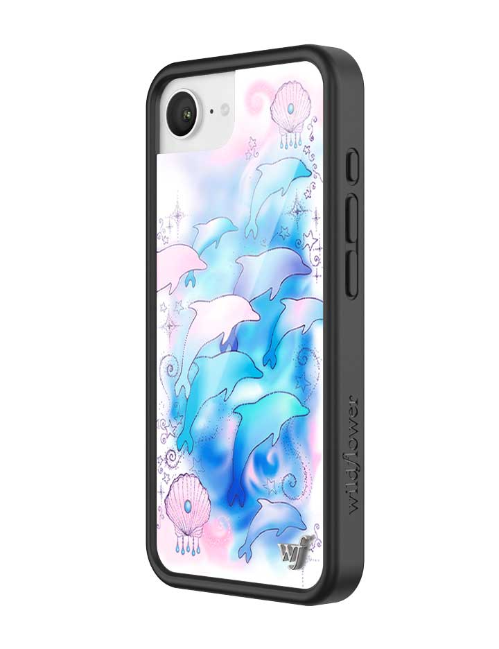 Dolphin Dreams iPhone Case Pastel Blue and Pink Mermaid Aesthetic - Image 2