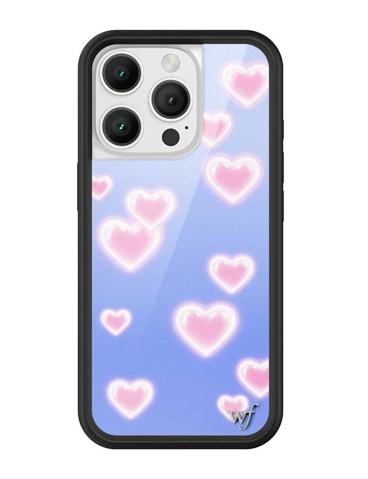 Dreamy Hearts Phone Case with Blue Background and Pink Hearts - Image 5