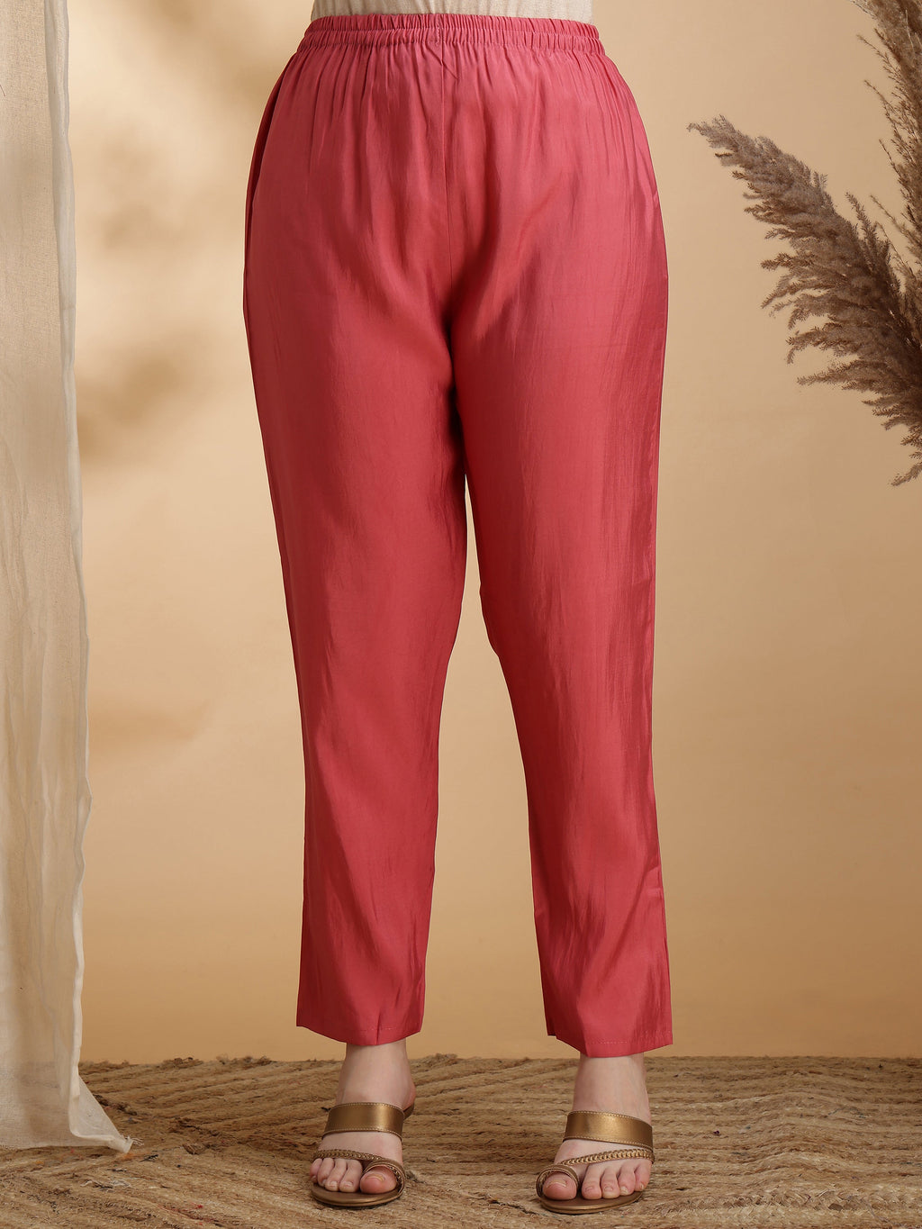 Pink Sequined Embroidered Kurta Set with Floral Dupatta