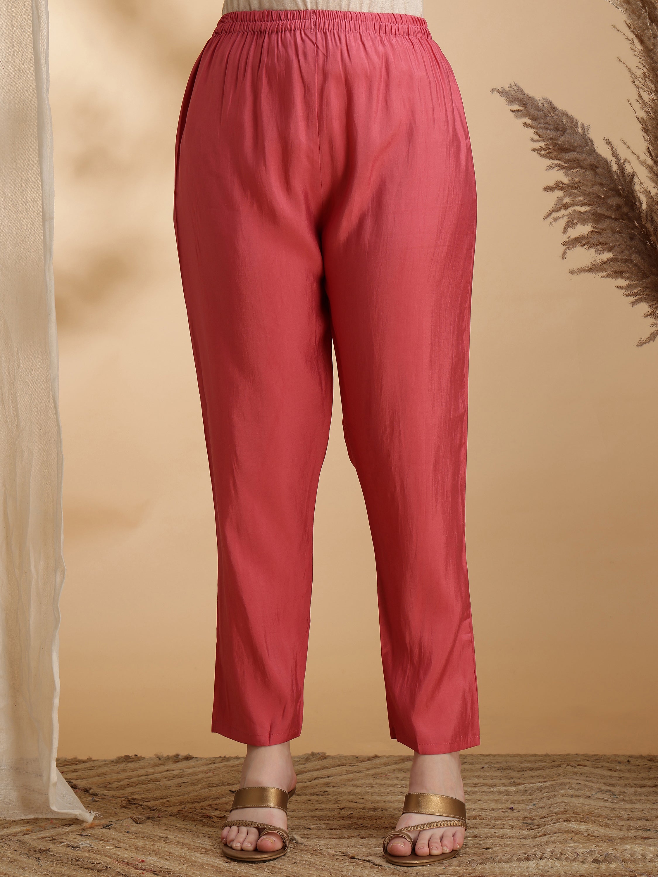 Pink Sequined Embroidered Kurta Set with Floral Dupatta