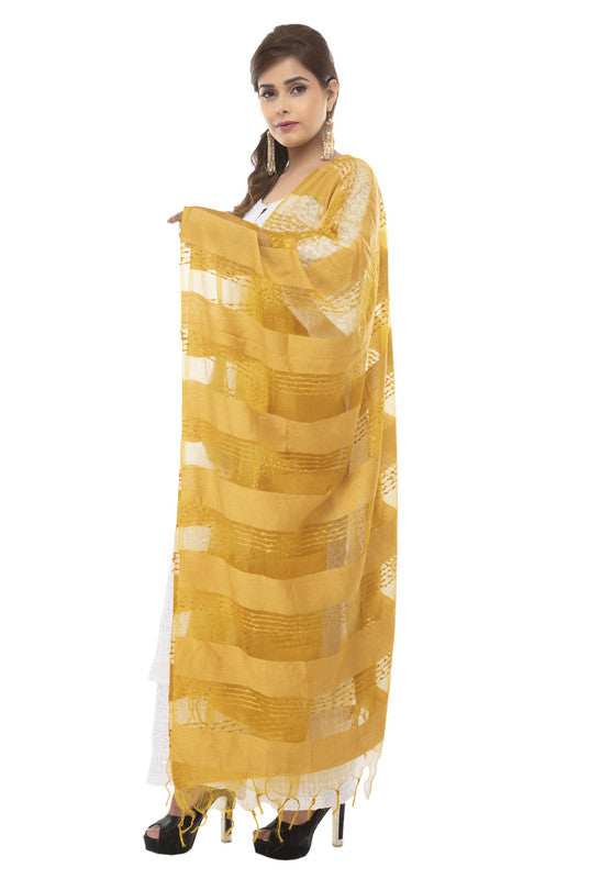 Moeza Golden Cotton Payal Design Dupatta for Traditional Wear