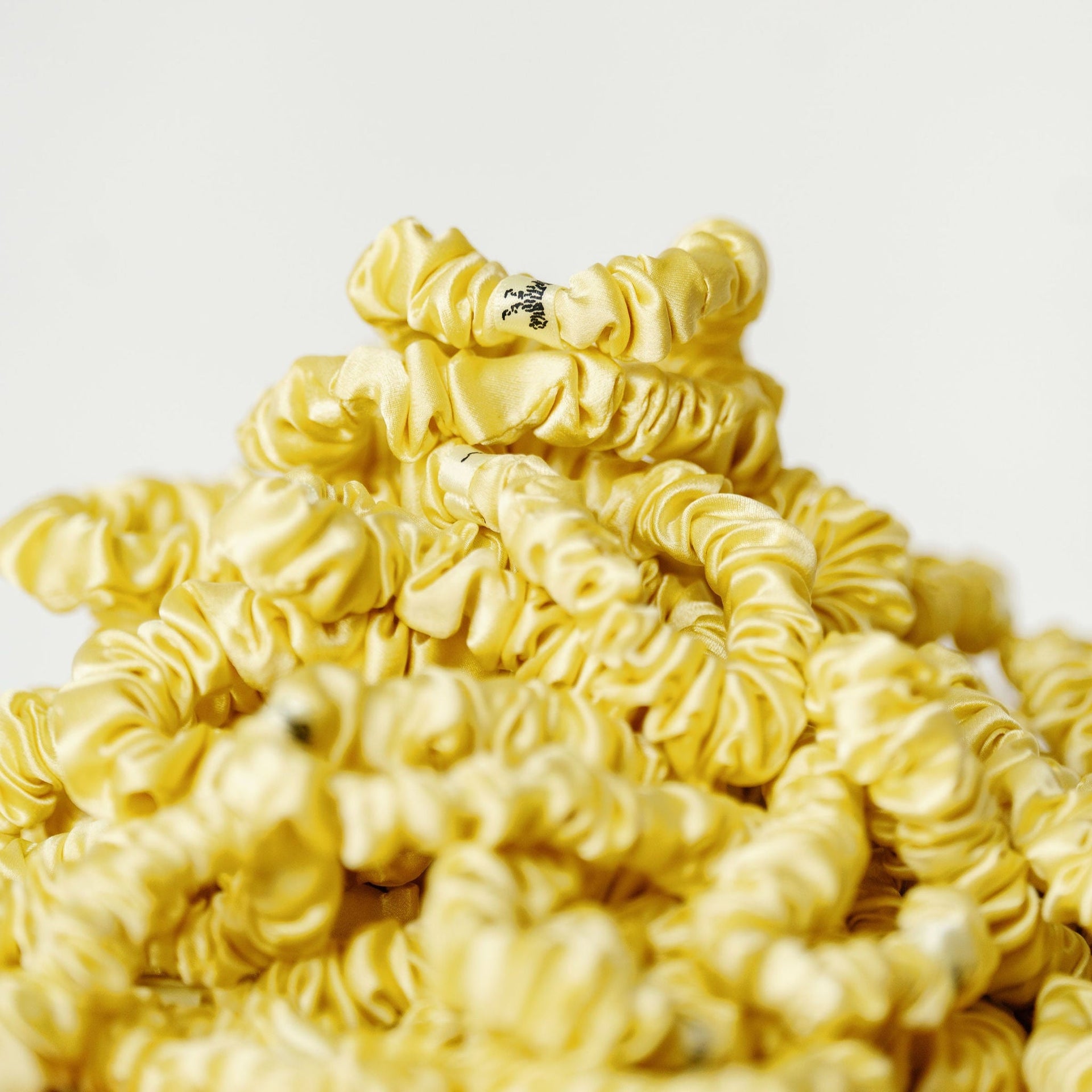Organic Silk Small Scrunchie Sunshine Yellow