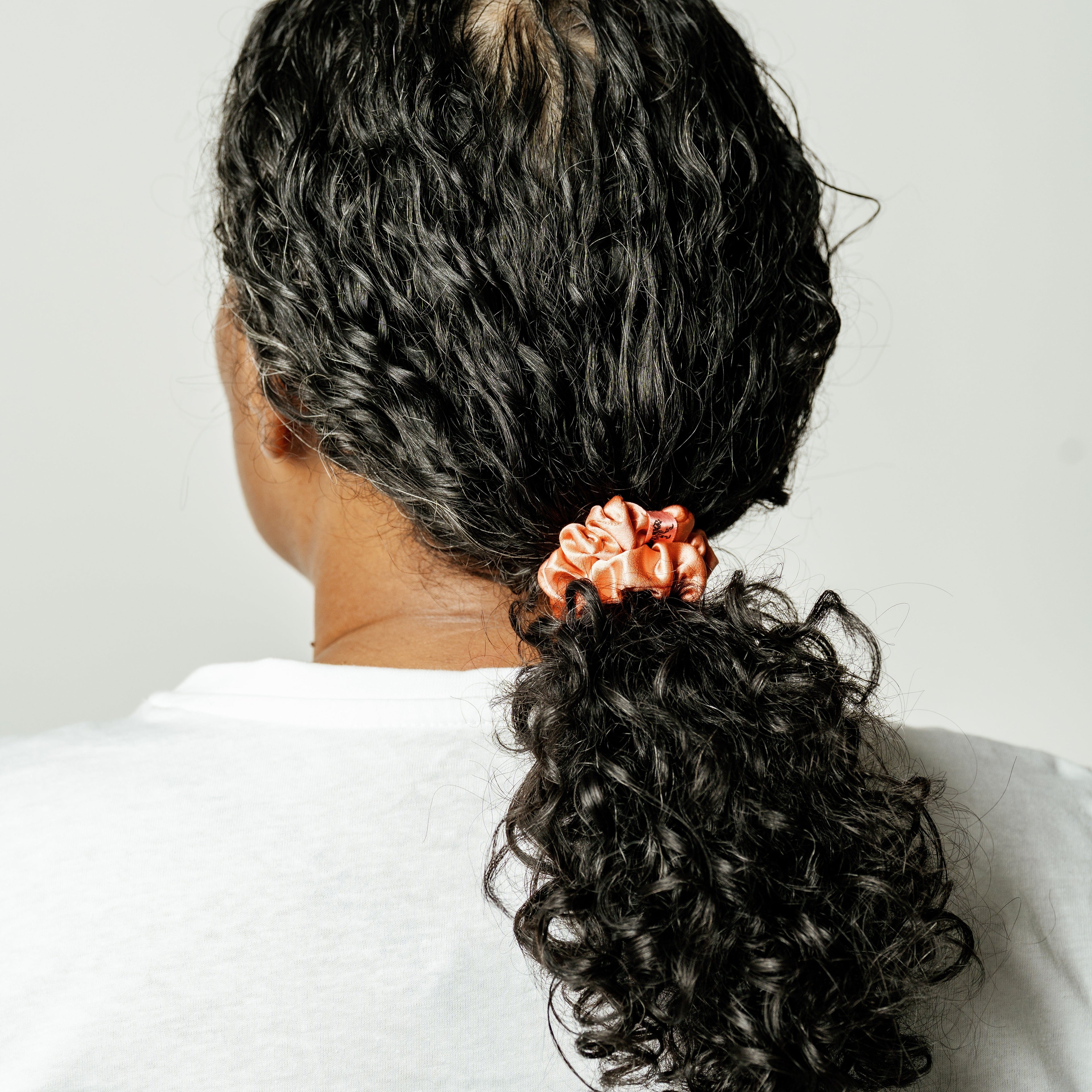 Organic Silk Small Scrunchie 3-Pack Peachy Coral