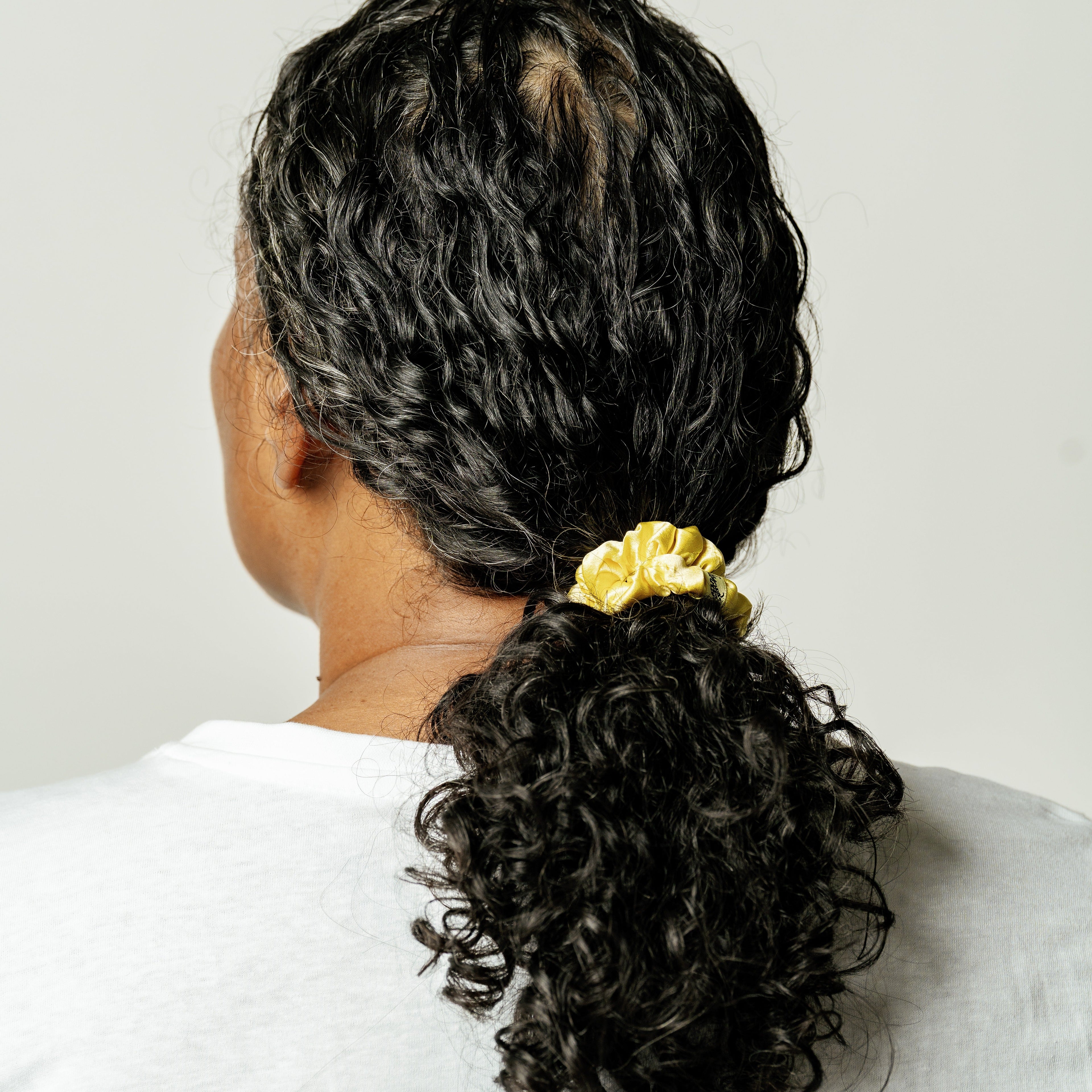 Organic Silk Small Scrunchie 3-Pack Sunshine Yellow