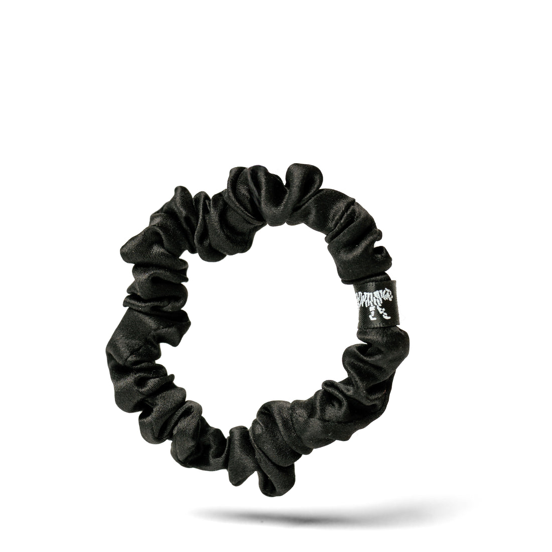 Organic Silk Small Scrunchie Onyx Black
