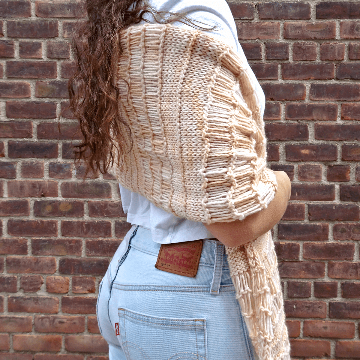 Spring Vibes Shawl Knit Kit – Airy Bohemian DIY Scarf Project