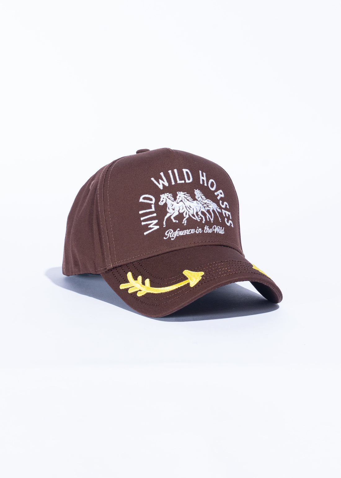 Wild Horses Structured Brown Cotton Canvas Cap - Image 3