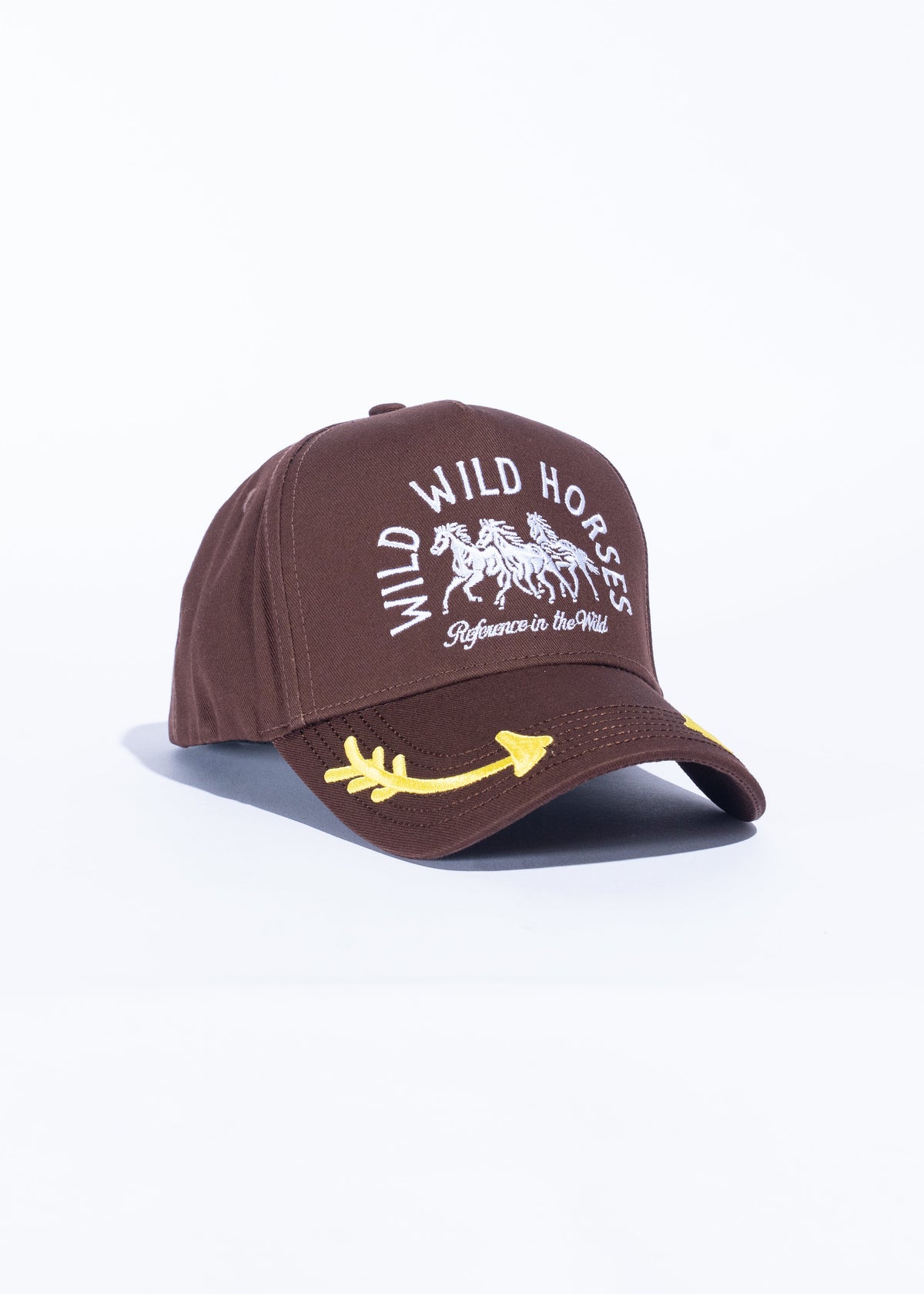 Wild Horses Structured Brown Cotton Canvas Cap - Image 3