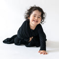 Allie Black Bamboo Ruffle Toddler Blanket