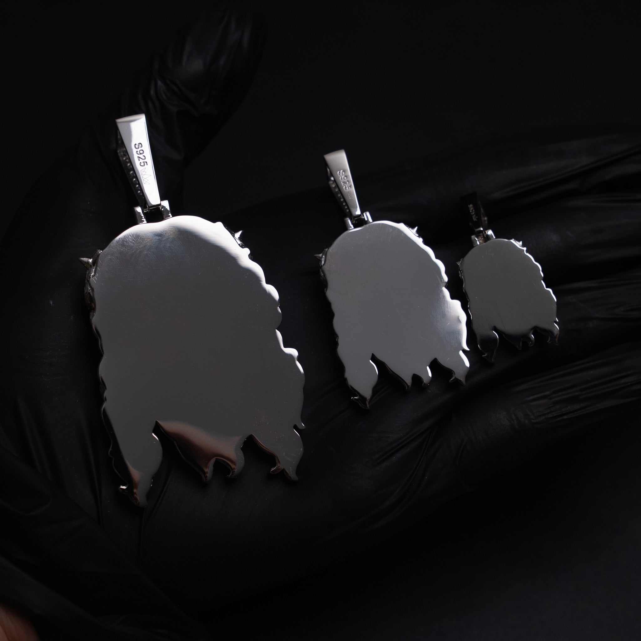 Moissanite Jesus Piece Head Pendant Moissanite Solid 925 Sterling Silver