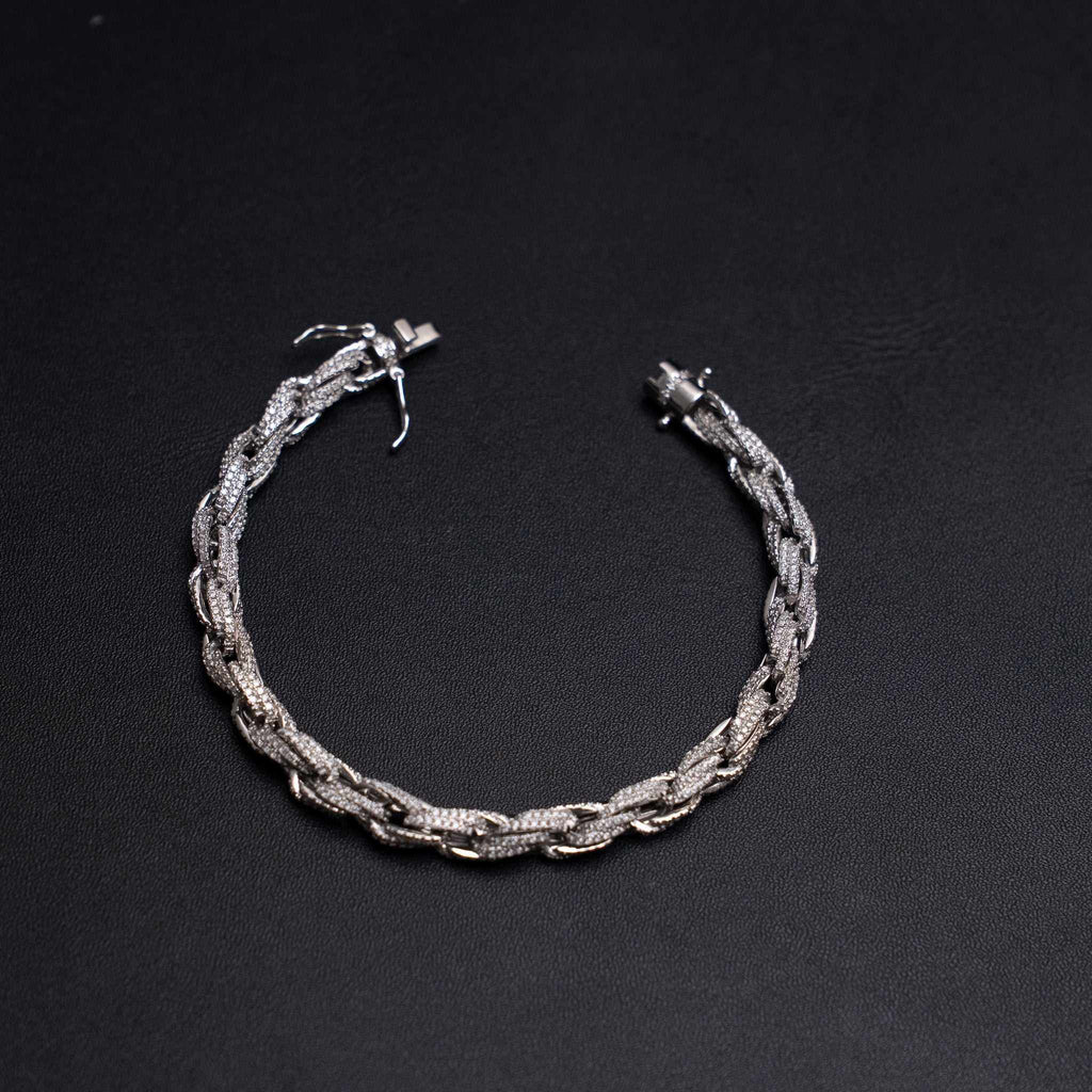 Moissanite 6mm Rope Bracelet 925 Sterling Silver