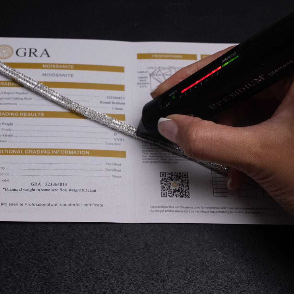 Baguette Moissanite Square Tennis Bracelet Solid 925 Sterling Silver