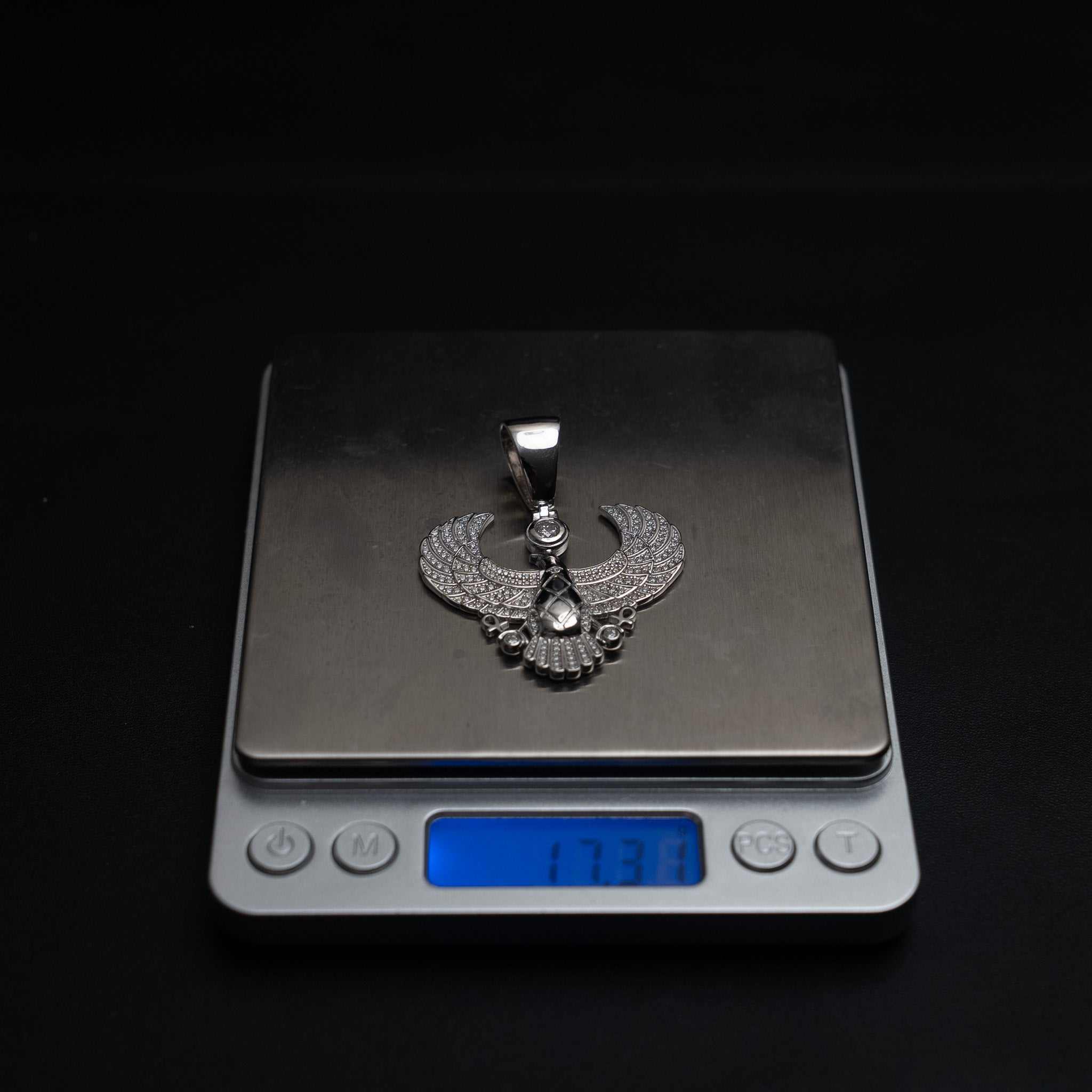 Horus God of Egypt Falcon Bird Moissanite 925 Sterling Silver Pendant