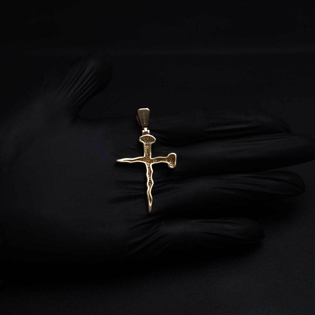 Nail Cross Moissanite 925 Sterling Silver Pendant