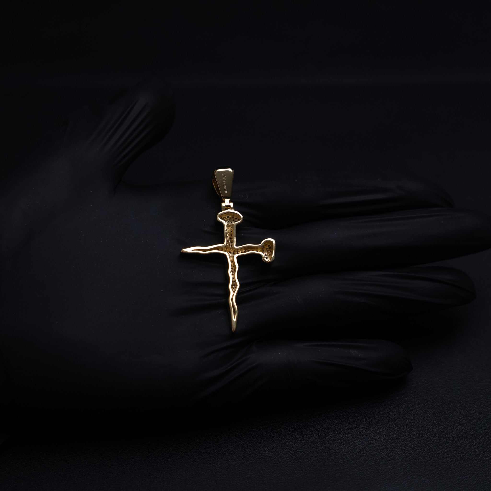 Nail Cross Moissanite 925 Sterling Silver Pendant