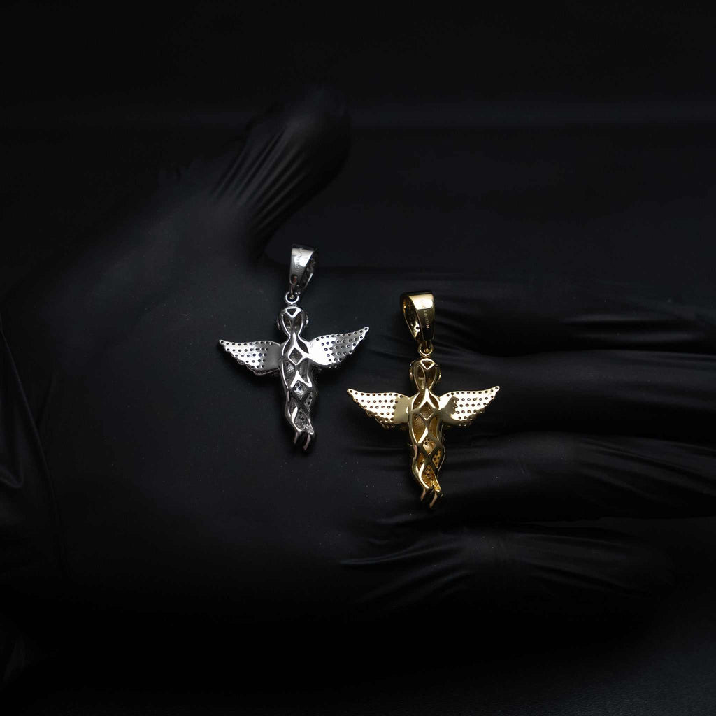 Praying Baby Angel Moissanite 925 Sterling Silver Pendant