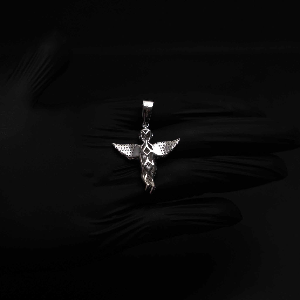 Praying Baby Angel Moissanite 925 Sterling Silver Pendant