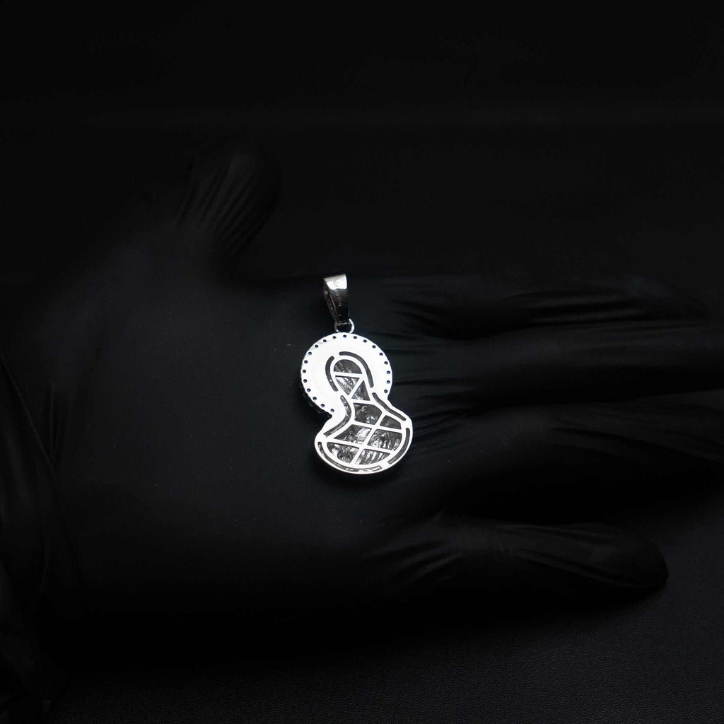 Moissanite Virgin Mary 925 Sterling Silver Pendant