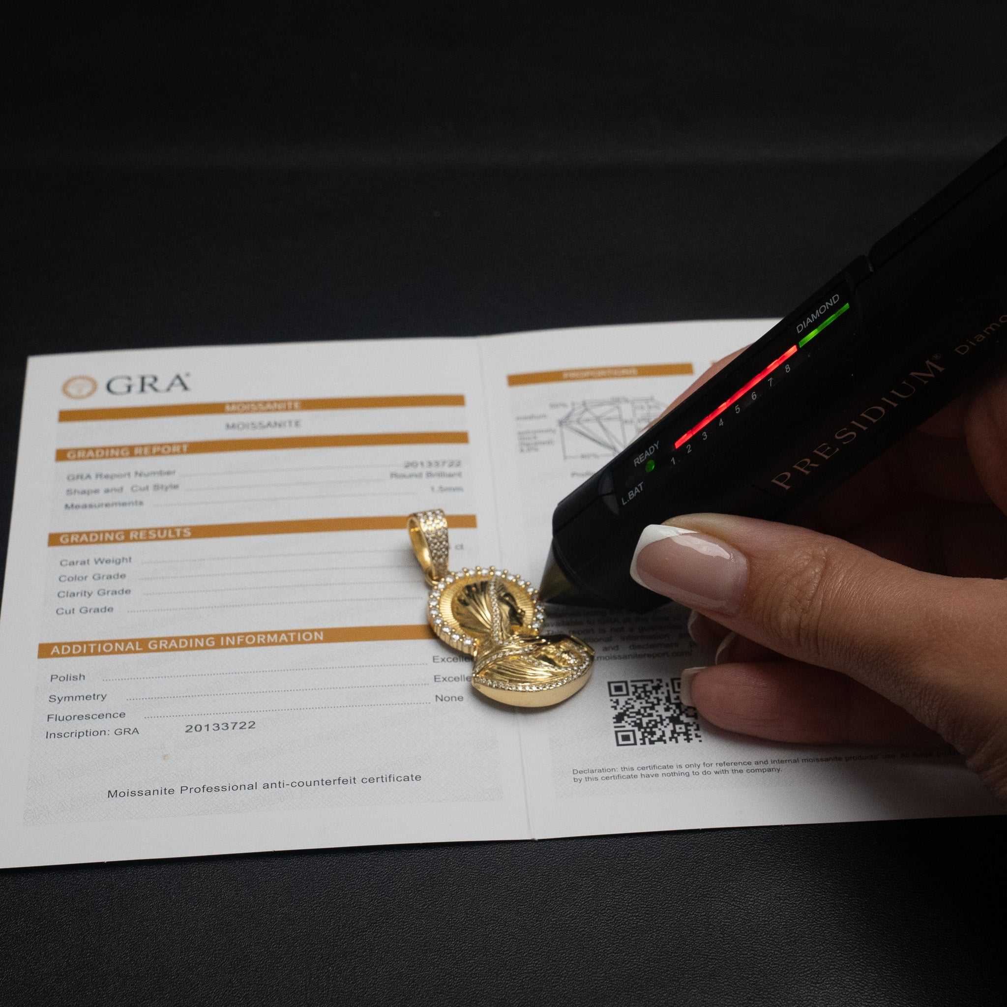 Moissanite Virgin Mary 925 Sterling Silver Pendant