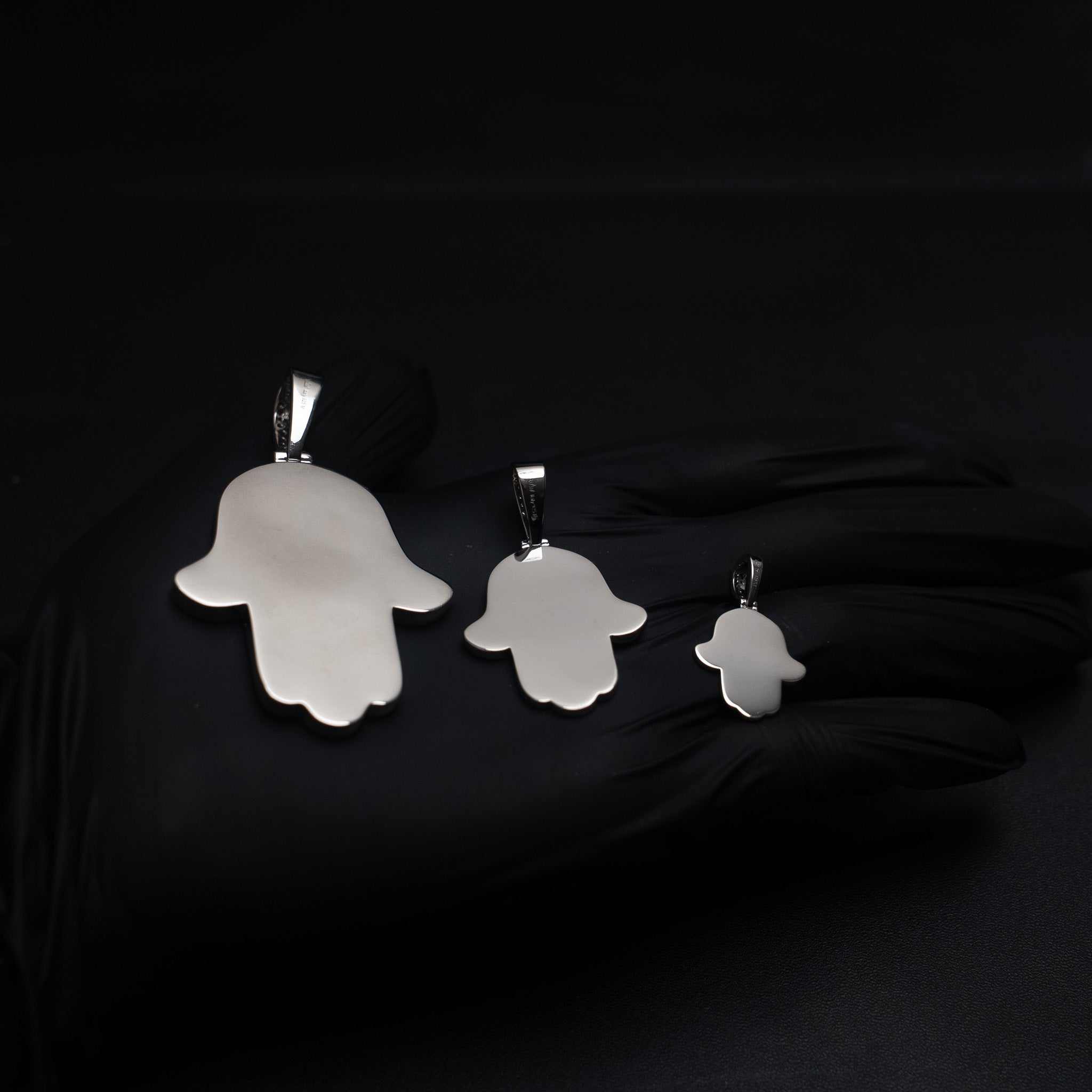 Hand of Fatima - Moissanite 925 Sterling Silver Pendant
