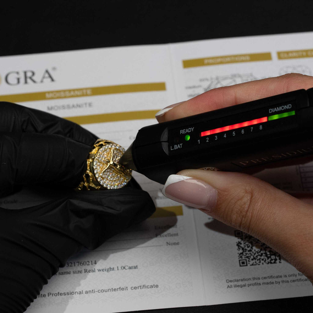 Jesus Crucifix Cross Moissanite Nugget Ring 14K Gold Over Solid 925 Sterling Silver